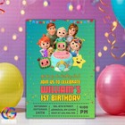 Editable Cocomelon Birthday Party Invitation  Kids Birthday Party Template
