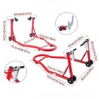 Motorcycle Front   Rear Stand Lift 850lbs Spoolift Paddock Swingarm Bike Support