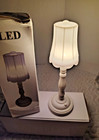 1 12 Dollhouse Led Floor Lamp Light White Battery Operated Miniature Nib 6  Tall