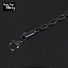 Stainless Steel Rope Chain Black Plated 16 -30  Men Women Twist Necklace 2-4mm