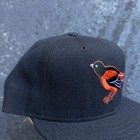 Vintage Baltimore Orioles Fitted Hat Cap Size 7 5 8 Wool Black Usa Vtg 90s Mlb