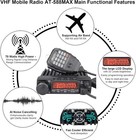 Vhf Mobile Radio  At588max With 70 Watt High Power  Supports Air Band