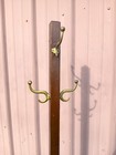 Antique Mission Arts And Crafts Hall Tree Hat Coat Rack Stand Poplar Wood