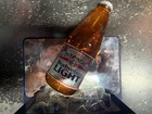 Vintage Budweiser Light Beer Lighted Bottle On Ice Sign Bar Tabletop - Working