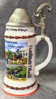 Antique German Ww1 Military 19th Regiment Litho Porcelain Pewter Lid Beer Stein
