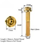 6pcs M8 Titanium Bolt Small Flange Hex Screw 15 20 25 30 35 40 45 50 55 60 65mm