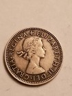 Vintage 1955 Great Britain One Shilling Coin  b002 