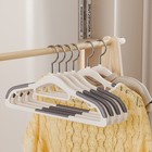 Heavy-duty Non-slip Plastic Clothes Hangers With Double Hooks White 100 Pack