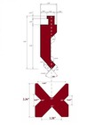 New 24  American Type Press Brake Punch  height  3 78   And 4-way Die  2 36  Sq 