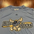 Majestic Men   s Wilmington Blue Rocks Jersey Shirt Small S Minor League Baseball