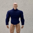 Uncut Neck Dark Blue Long Sleeve Compression Shirt For 6  7  Muscular Body
