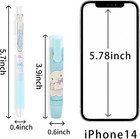 6 Pcs Mechanical Pencils  5 Pcs Retractable Eraser  Cute Cartoon Supplies