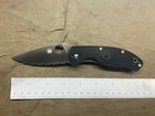 Spyderco Tenacious Linerlock Black Frn Folding 8cr13mov Serrated Knife C122sbk