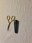 Gingher Gold-handled 3 5  Epaulette Embroidery Scissors With Sheath 