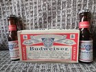 Vintage Advertising Schlitz Budweiser Beer Glass Bottle Salt And Pepper Shakers