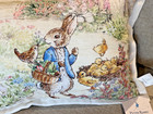 Beatrix Potter Decorative Pillow  14  X 20   Peter Rabbit In The Garden - New
