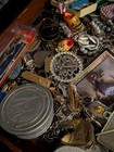 4  Lb Junk Drawer Lot - Vintage Misc Collectibles Trinkets Flea Booth Resale 