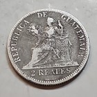 1894 Guatemala 2 Reales Km 170 Silver Coin  835 Fineness Libertad 15 De Sept