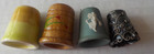 27 Thimble Collection Lot Wood Ceramic Metal Wedgwood Silver