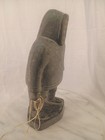 Vintage 11 Inch Inuit Eskimo Soapstone Carving Signed    broken Hand  