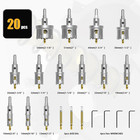 20 In 1  1 2 to 2-1 8   Carbide Hole Saw Kit For Metal - Heavy Duty Tct Hole Cut