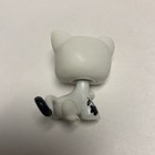 Littlest Pet Shop Lps  547 Kitty Cat White Shorthair W Black Flowers Green Eyes