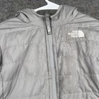 The North Face Reversible Hooded Jacket 4t Toddler Gray Pink Fuzzy Winter Coat