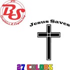 6  Jesus Saves Religious Decal Religion Christ God Church Family Veteran Nobs