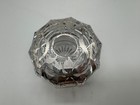 Vintage Heisey Glass Silver Overlay Vanity Hair Receiver Powder Jar Box
