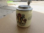  crazed  Antique Gruss Aus Munchen Mini Stein 3 25  Pewter Lid