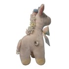 Vintage Eden Giraffe Musical Motion Wind-up 12  Stuffed Plush Pastel Yarn Works