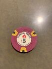 Sahara Hotel Casino  5 Chip 1960s Las Vegas Poker Blackjack Gaming Table