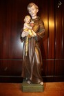 18  Hand Carved Wood Christian Patron Saint Anthony Statue Figure Sculpture Gift