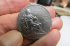 Antique French Classical Silver Token  Paris Savings Bank By Chaplain C  1894