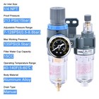 1 4 Inch Compressor Air Filter Pressure Regulator Water-oil Trap Separator Fi   