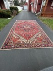 Antique Heriz Rug Hand Knotted 9 By 14