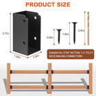 24 Pack Deck Railing Bracket Connectors For 2x4 Wood Posts  Heavy Duty Steel Sta
