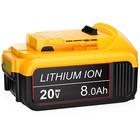 2pack For Dewalt 20v 20 Volt Max Xr 8 0ah Lithium Ion Battery Dcb206-2 Dcb204-2