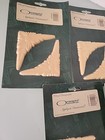 Lot Of 5 Ornamental Mouldings Carved Wood Corner Appliques Ornamental  New
