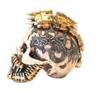 Skull With Bullets Figurine Statue Skeleton Halloween