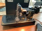 1941 Singer Featherweight 221 Cat 3-110 Black   Gold Sewing Machine W light Case