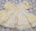 Vintage Alexis Baby Yellow Dress Lace Ruffle Cottagecore Infant  Toddler Girl