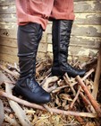 Black Highlander Peasant Viking Medieval Renaissance Fair Mens Costume Boots
