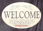 Welcome Sign Oval Static Cling Window Decal 16x10 Decor For Glass Doors