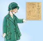 Mccall Pattern 4640  1920s Cute Toddler Girls Coat Size 2 Vintage Sewing Pattern