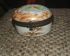 Vitage French Decore Main Hand Painted Trinket Box