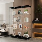Glass Display Cabinet 4 Shelves Extra Large Curio Cabinets Living Room Bedroom O