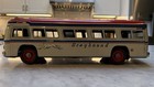 Vintage Large Tin Litho Friction Yonezawa Overland Greyhound Express Bus W  Box