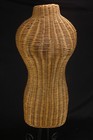 Small Wicker Torso Female Dress Form Tabletop 24 1 2  Tall Jewelry Display 8  W