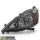 For 2009-2014 Honda Fit Grey Housing Headlights Headlamps Pair 09-14 Left right